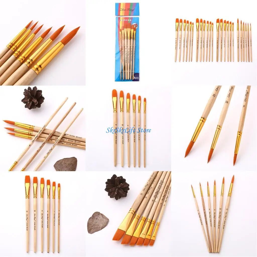 

E65E Professional Oil Acrylic Painting Brush Set Painting Brushes for Kids,Students