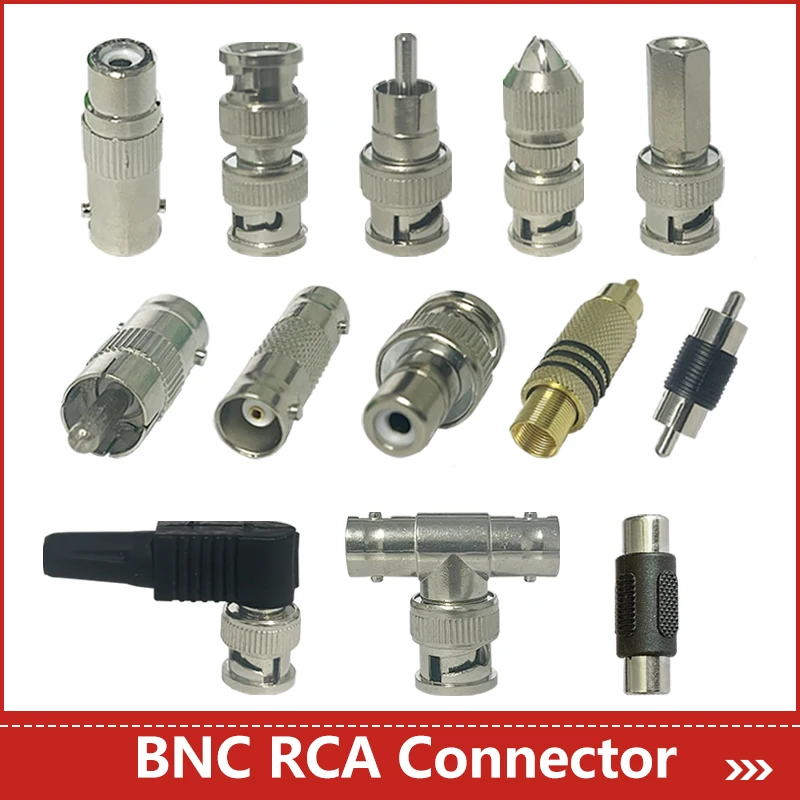 1pcs BNC RCA male female to BNC RCA male female Converter Coax Cable Video Audio Connector for IP/CCTV Camera Security System