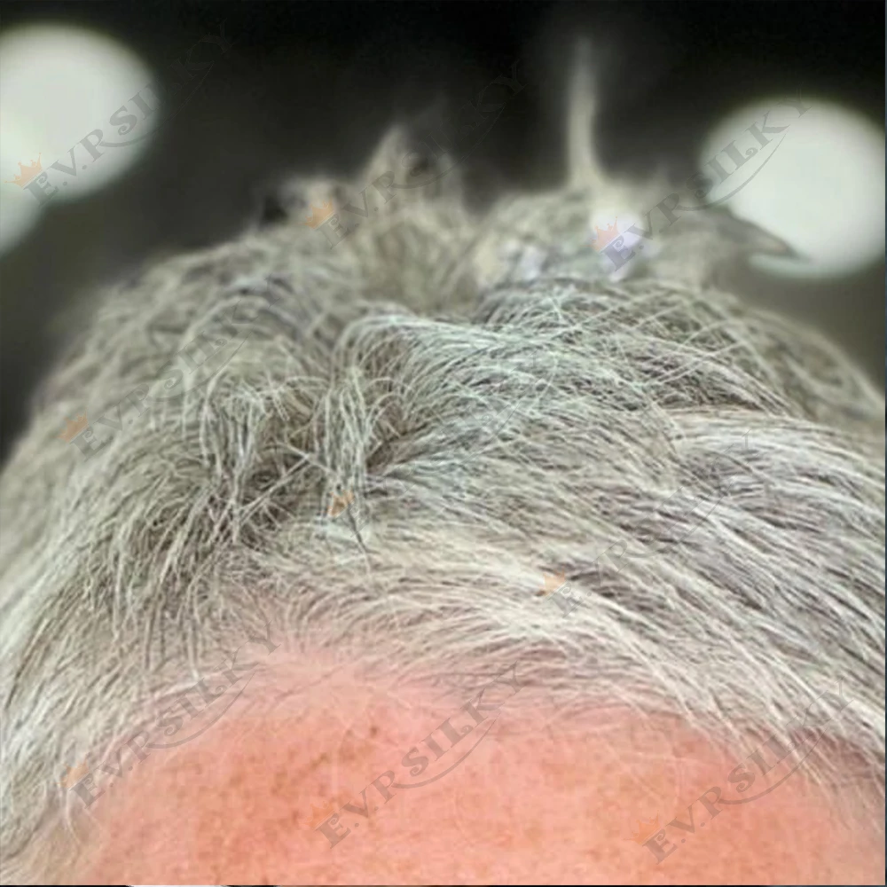 

1B50 1B65 1B80 Натуральная линия волос Черный Серый 1b40 Прочный 0,1 мм Инъекционный Тонкая кожа Коричневый Мужской парик Человеческие волосы Шиньон Протезы