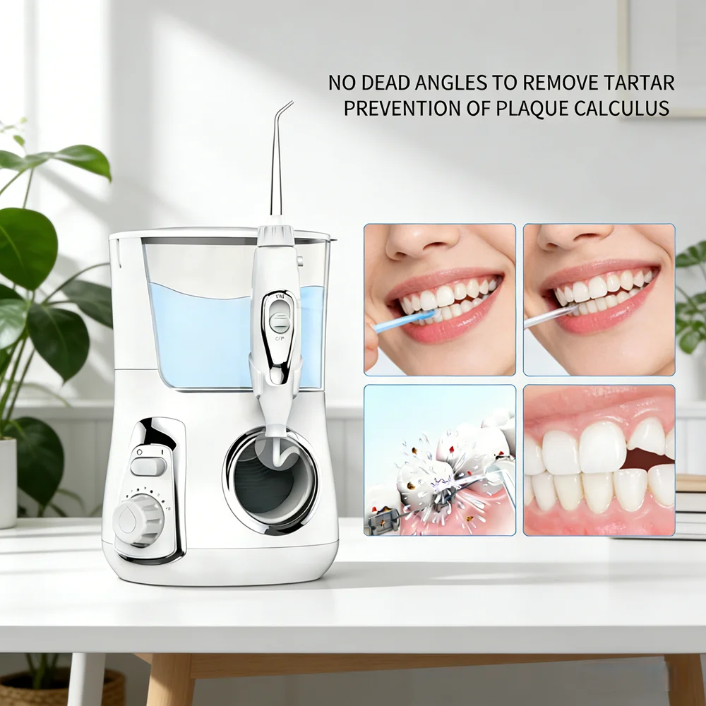 

Ирригатор для полости рта 800 мл, 10 режимов, 5 сменных насадок, настольное устройство для ежедневного ухода за полостью рта и защиты от кариеса