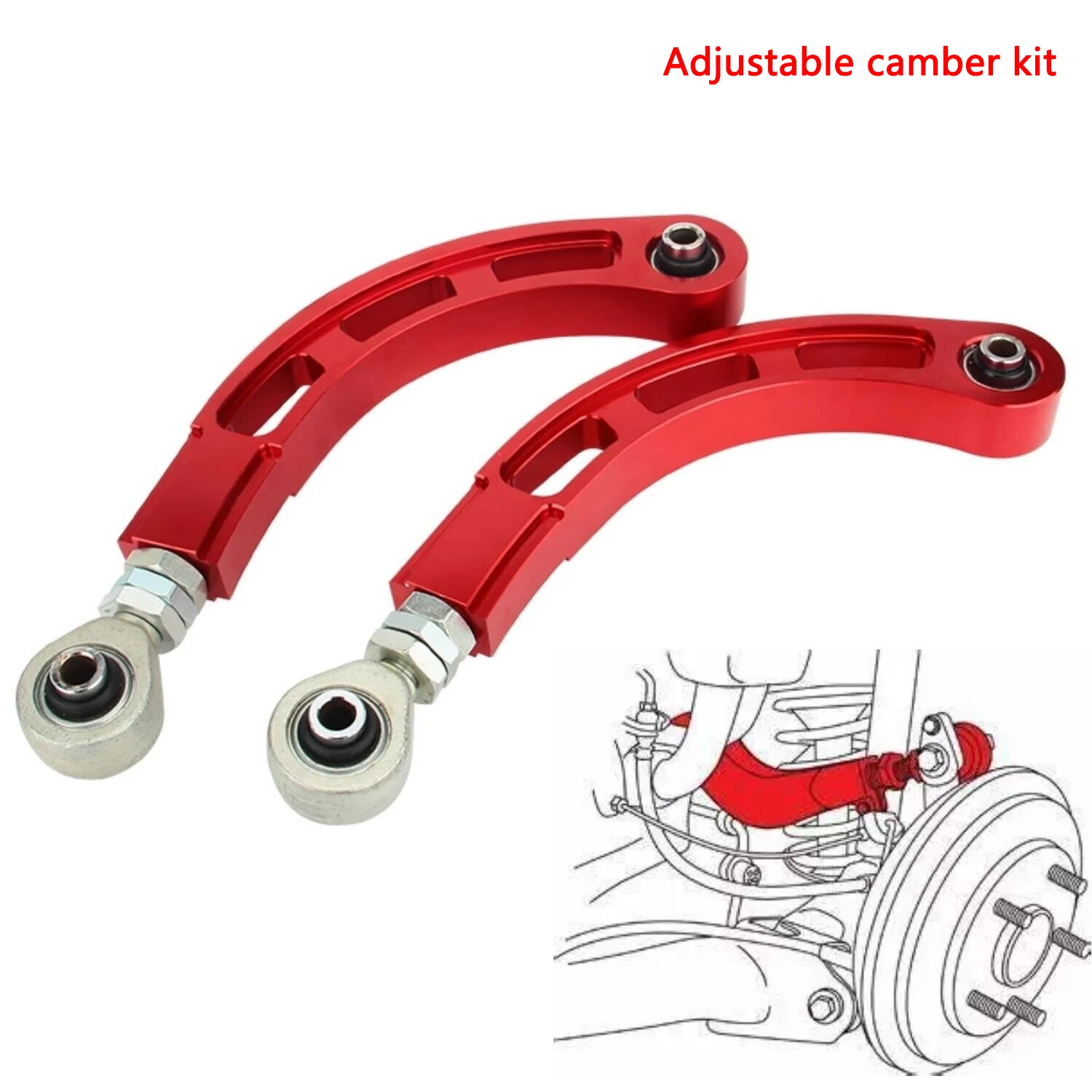 performance Adjustable Bearing Rear Camber Arm Kit  Fit for 10th gen Honda Accord 2018-2022 1.5T 2.0T