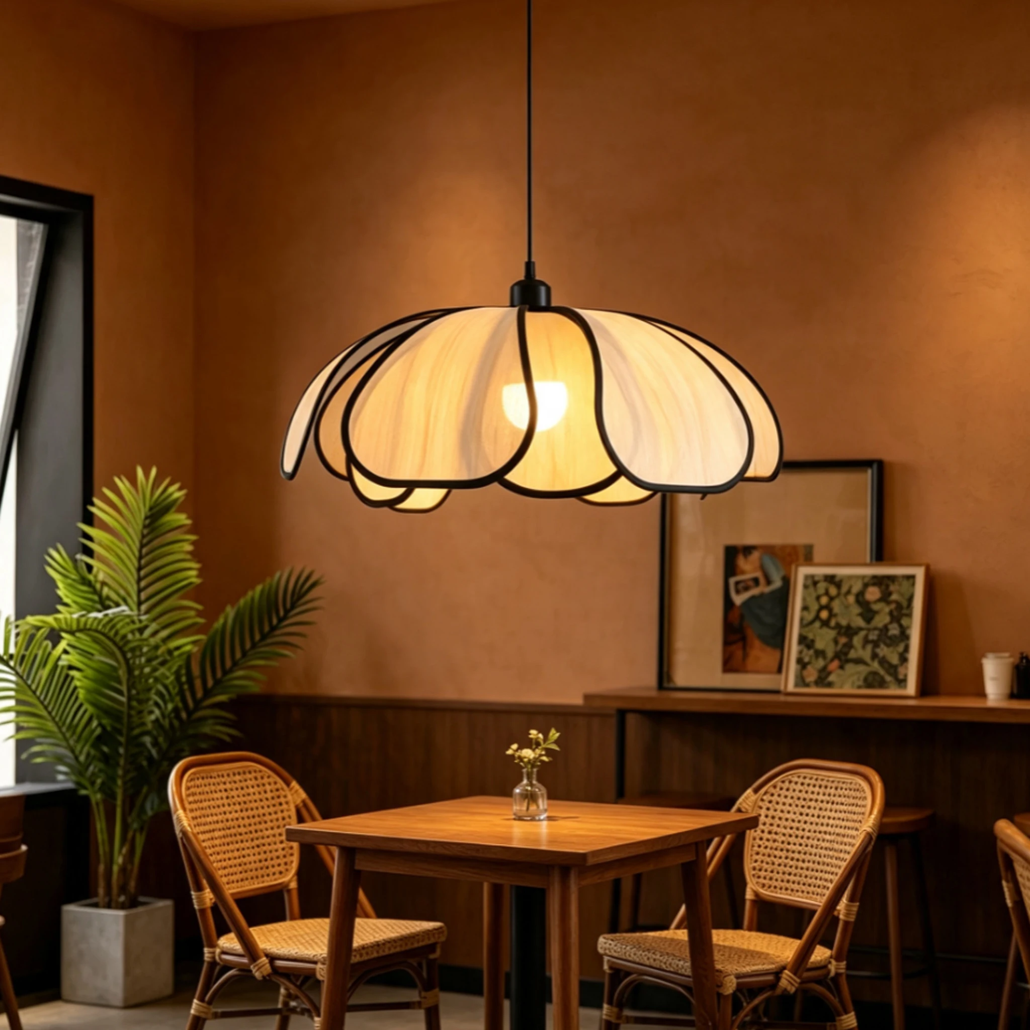 Petal Pendant Lamp Adjustable Height Hanging Light Modern Living Dining Room Bedroom Kitchen Island Chandelier Indoor Lighting