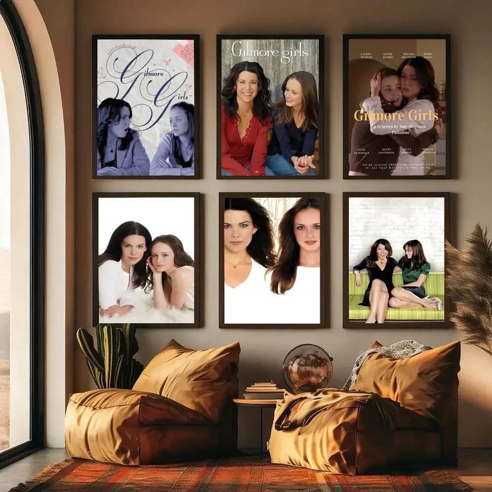 G-gilmore Girls TV Painting Calligraphy High-Quality Cotton Canvas Poster Wall Art for Living Room Modern Coffee House Decor