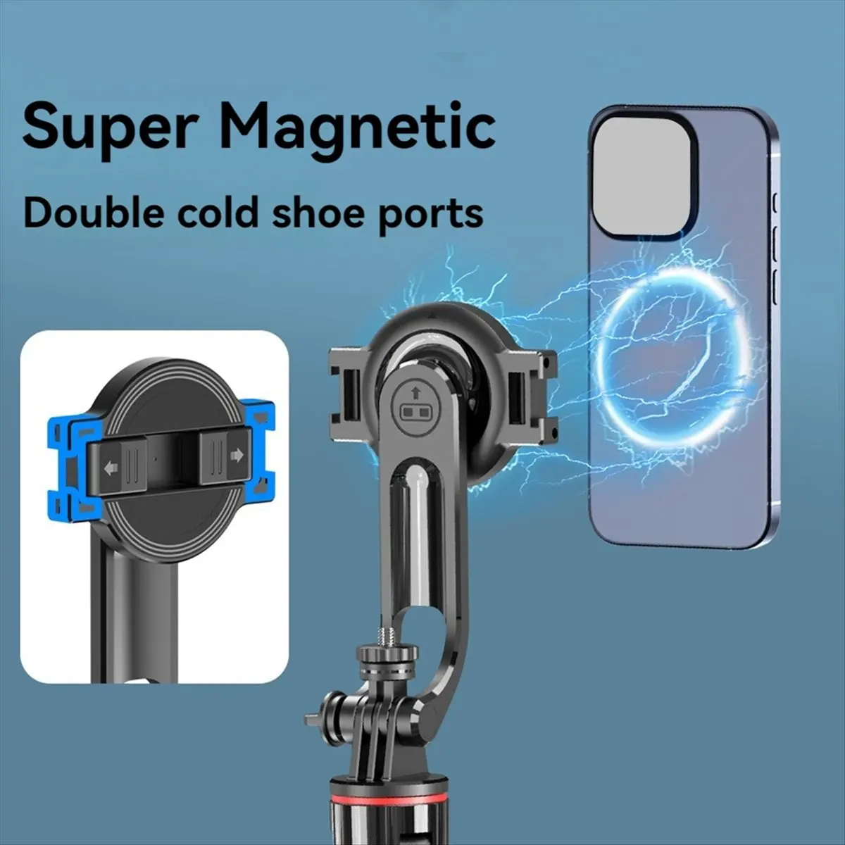 *A14E Mobile Phone Selfie Stick Magnetic Real-Time Support Bluetooth Photography Tripod Mini Fill Light Telescopic Pole Stand