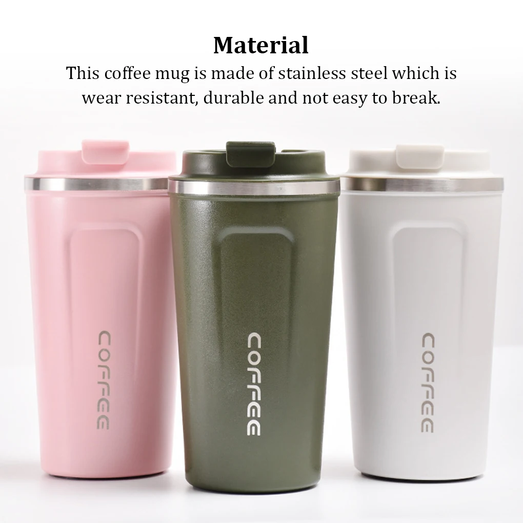 Coffee Mug Beverage Insulated Cup Stainless Steel Multi-purpose Flask Vacuum Thermal Water Bottle Household Pink