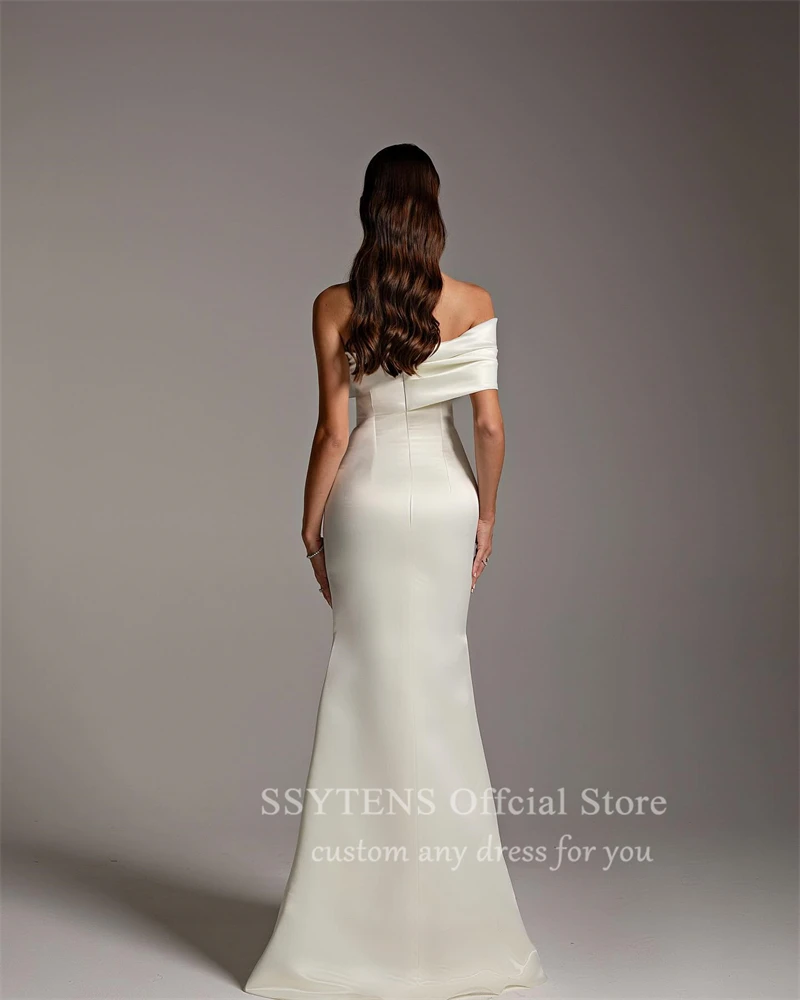 SSYTENS Sexy Mermaid Wedding Dresses One Shoulder Bridal Dress Saudi Parties Custom Celebrity Long Wedding Evening Prom Gowns