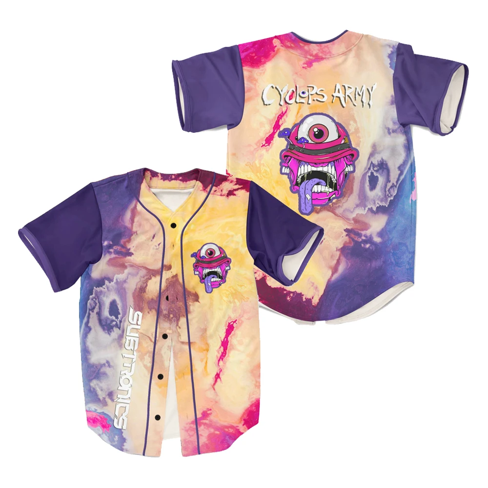 Subtronics DJ Music Festival 2026 Baseball Jersey V-Neck Short Sleeve Button-Down Shirts Women Men Streetwear Tops