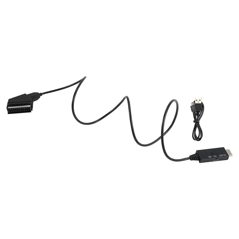Scart To -Compatible TV Audio Video Adapter 1080P/720P Converter Cord For HDTV Stb Dvd Converter Accessories