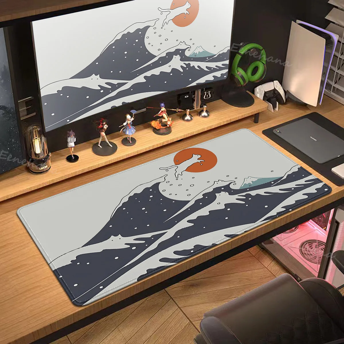 Large Gaming Sakura Fuji Bobcat Mousepad XXL Keyboard Gamer Mouse Pad on The Table Speed Desk Mat Anime 900x400 Mouse Mats