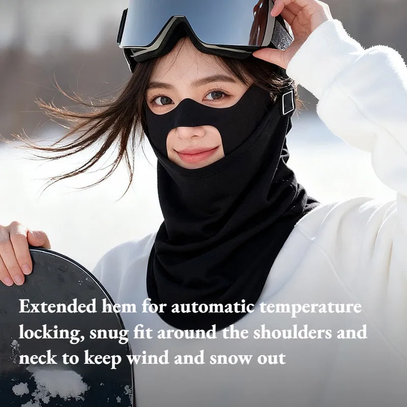 3d Cut Skiing Thermal Face Mask Autumn Winter Windproof Warm Fleece Lined Breathable Anti Uv Full Face Cover For Cycling Outdoor