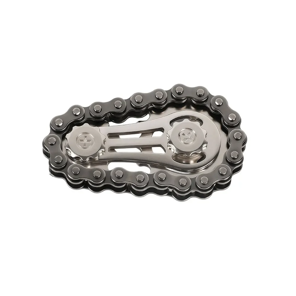 جديد أسنان العجلة دولاب الموازنة الإصبع الدوران تململ سبينر ضد الإجهاد القلق المعادن الدراجة سلاسل EDC سبينر ألعاب متململة للكبار #6