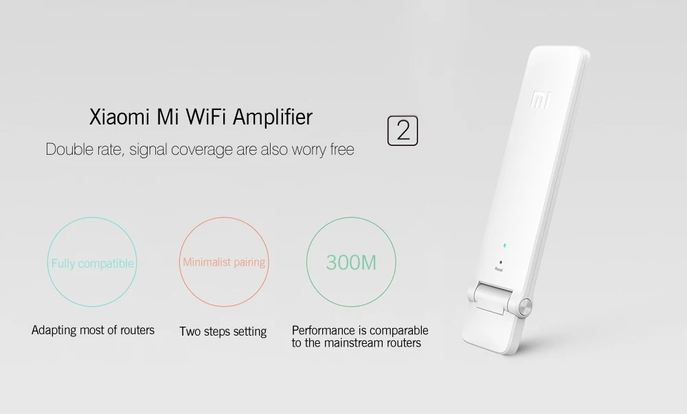 Xiaomi Smart Home WIFI Repeater 2 Amplifier Extender 300Mbps Amplificador Wireless WiFi Router USB Interface For Smart Mi Home