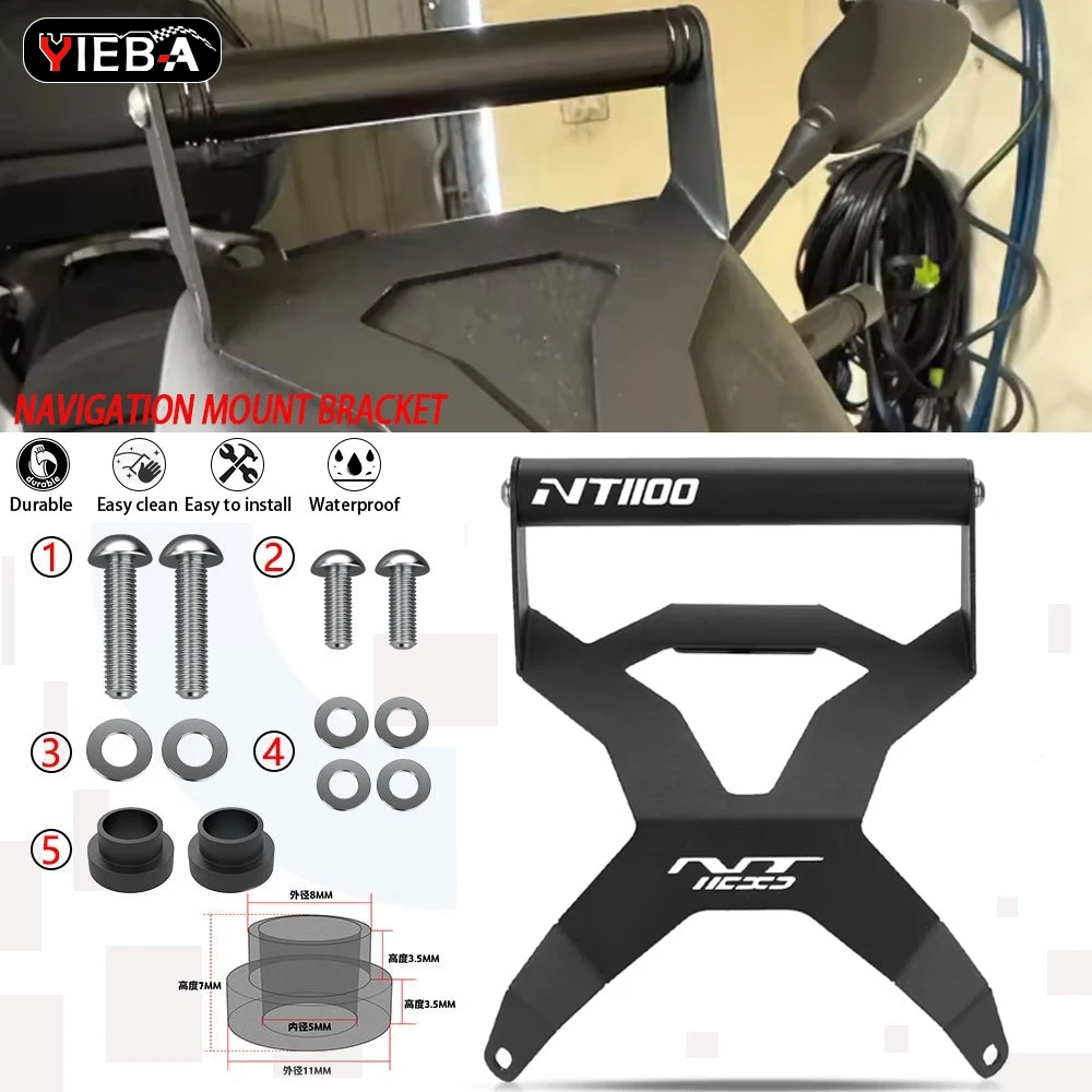 

For HONDA NT 1100 Motorcycle Accessories GPS Navigator Bracket NT1100 2022 - 2024 2023 Supporto Navigatore Mobile Phone Holder