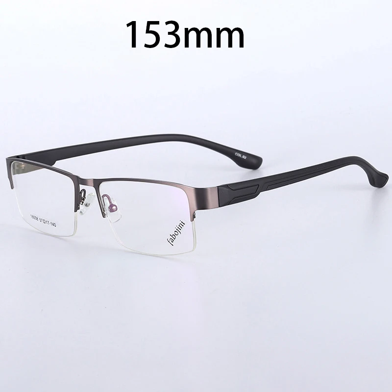 

Vazrobe 153mm Oversized Eyeglasses Frame Male Myopia Glasses Men -150 200 250 300 Anti Blue Spectacles Wide Large Semi Rimless