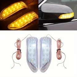 Upgrade Your Car's Rear View Mirror With 2pcs Double Row Amber LED Turn Signal Lights!