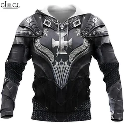 CLOOCL – sweat-shirt à capuche pour homme, imprimé en 3D, magnifique armure, mode Harajuku, décontracté, automne, livraison directe