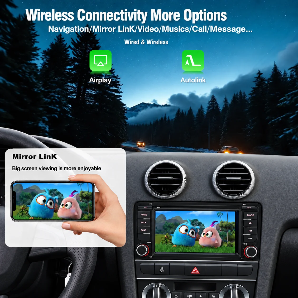 AUTOTOP, autoradio con navigatore da 7 pollici per Audi A3 8P (modello a 3 porte, anni 2003-2012), 8P Sportback (modello a 5 porte, anni 2004-2013) e 8P Cabriolet (anni 2008-2013), con CarPlay e