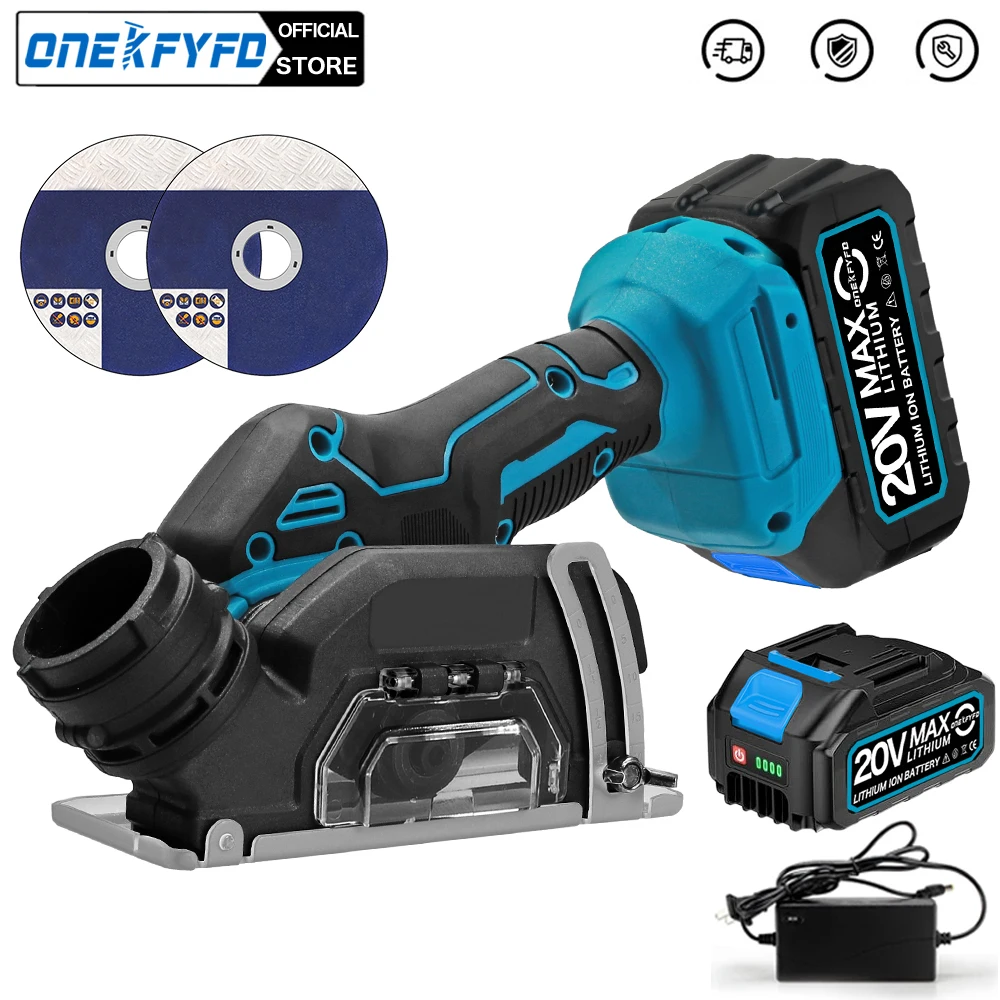 Mini amoladora angular eléctrica inalámbrica de orejas, máquina pulidora de corte, herramienta de carpintería para batería Makita de 18v, 3 pulgadas