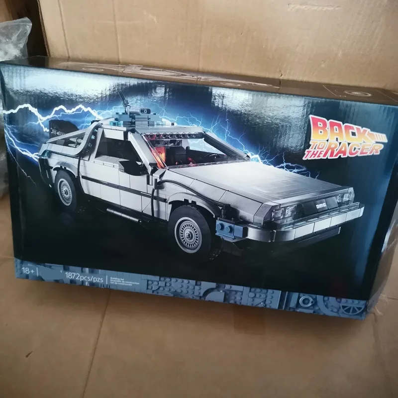 

Original box To The Future DeLoreaned Racing Car DMC-12 Time Machine 10300 Creative Expert Brick Technical Model Building Block