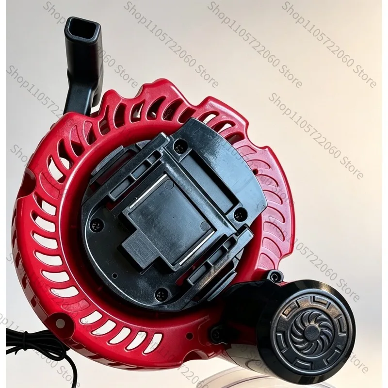 For Tiller Gas Engine Manual-to-Electric Starter, 168F 170F Lithium Electric Pull Starter Kit for Generator Water Pump