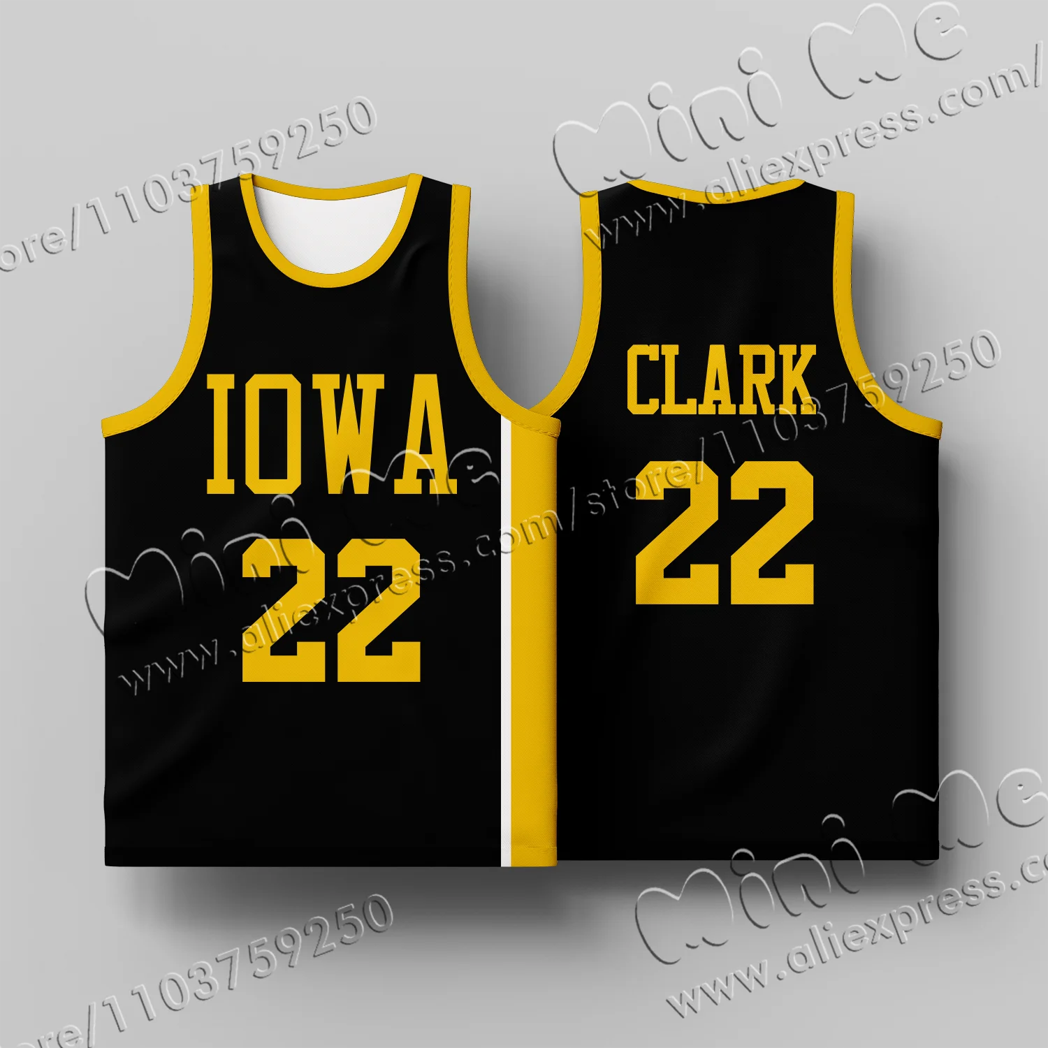 Basketball Jerseys Men Women Oversize 22 Clark Iowa State University Embroidery Sewing Breathable Sports Hip Hop Sportswear