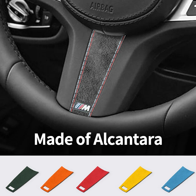 

For New BMW Series fit for G Chassis Steering Wheel Trim Sticker Anti Scratch Made of Alcantara Car Interior Tuning Accessories