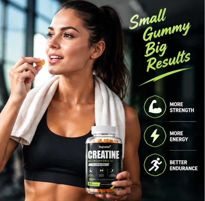 Creatine Monohydrate Gummies,Sports Daily Nutritional Supplement for Active Adults,60 Gummies