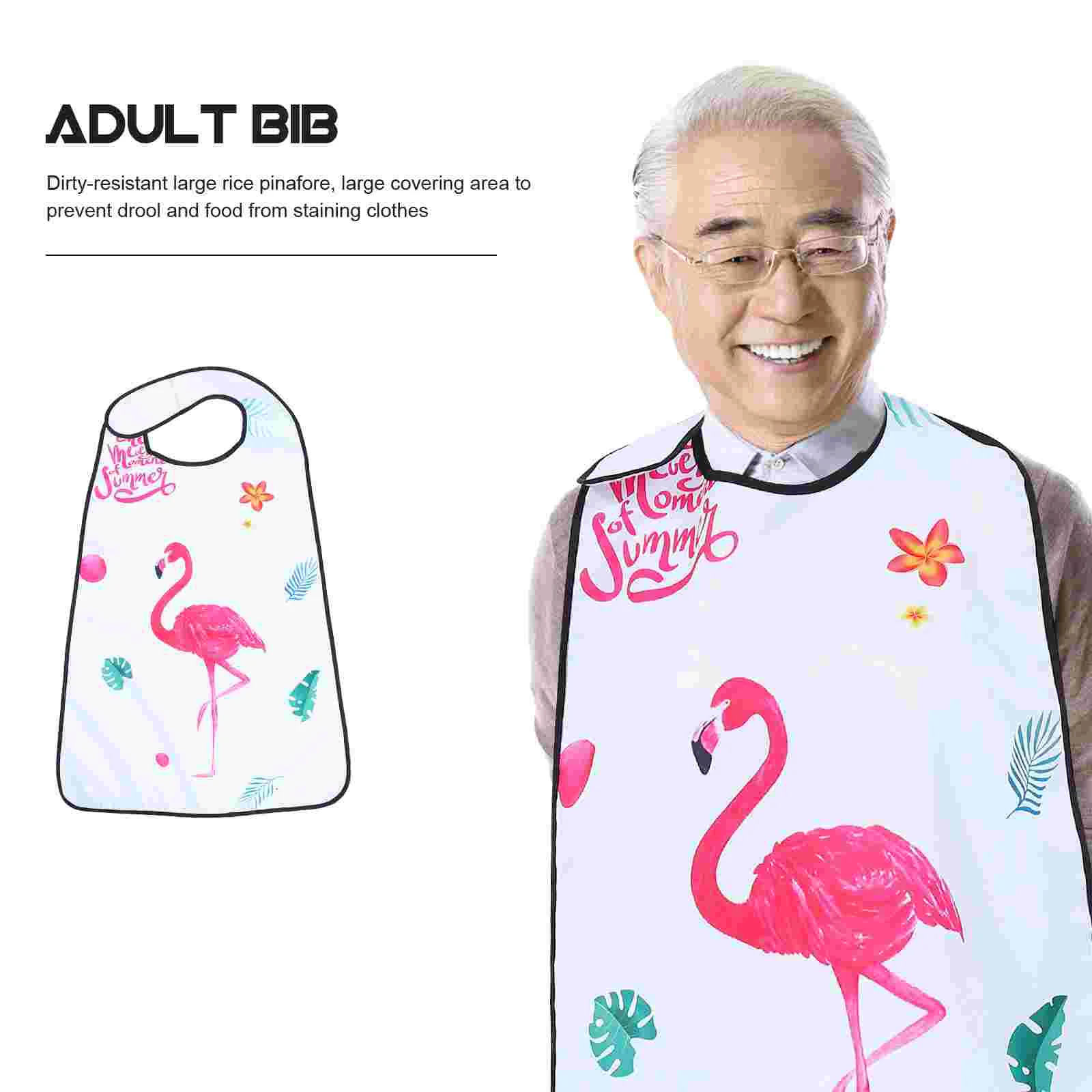 

Adult Bib Bibs Elder Polyester Saliva Apron Eating Nursing Clothes Shirt Elderly Rice Men's