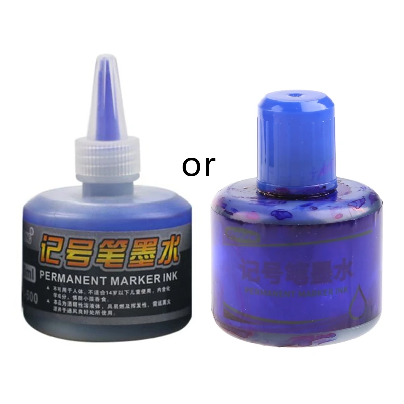 리필 잉크 50ml 리필 잉크 1 병 마커 펜 검정 빨강 파랑 3 색