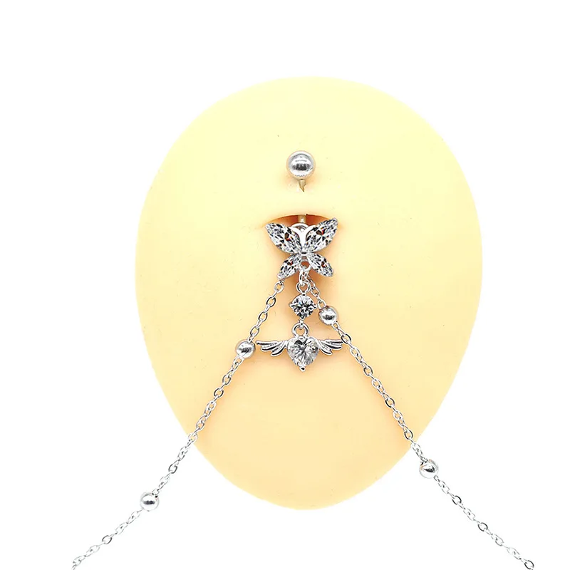 Wings Waist Chain Butterfly Pendant Belly Chains Maple Leaf Body Chain Navel Piercing Ring Body Jewelry Party Birthday Gift