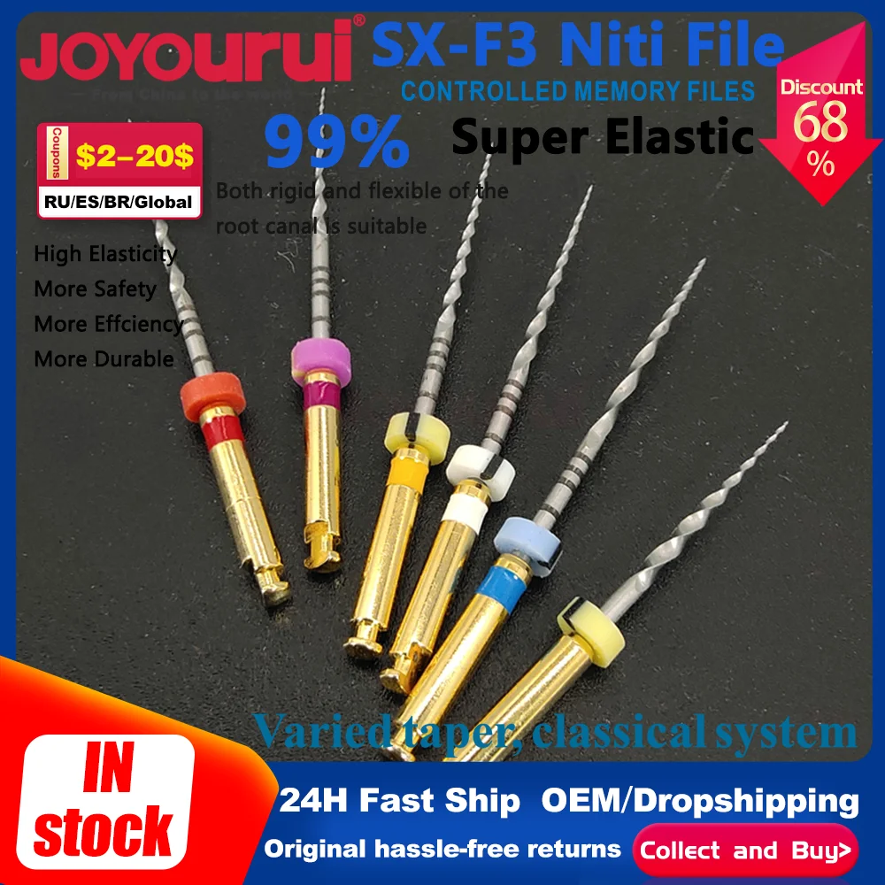 

BEHN V3-P Dental Endodontic Files Large Taper File Silver NITI Rotary File Engine Use SX-F3 25mm Dental Lab Instruments Needle