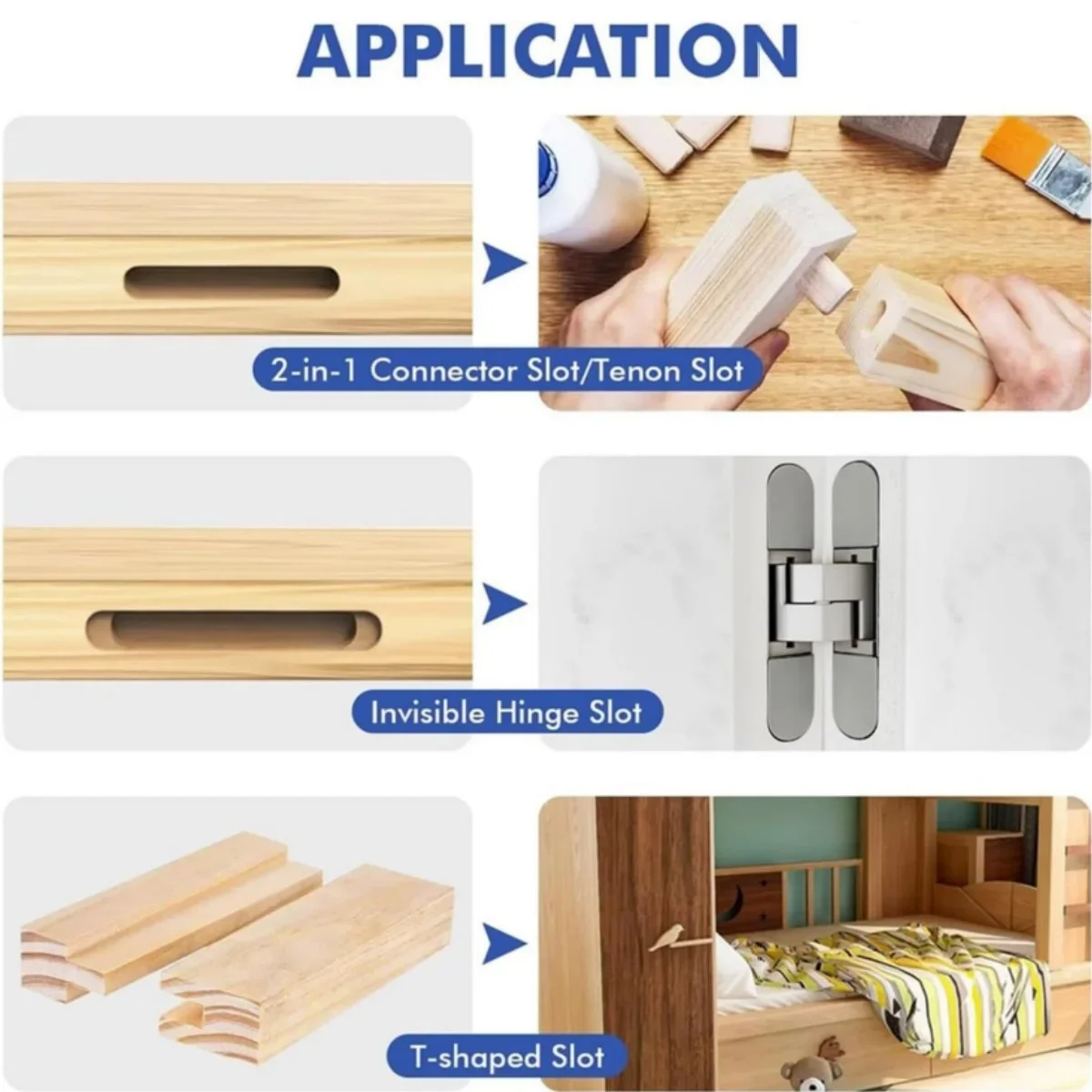 Plantilla de mortaja enrutador, posicionador localizador ajustable con ranura de aleación de aluminio, plantilla de mortaja enrutador compacta fácil de usar, herramientas de madera