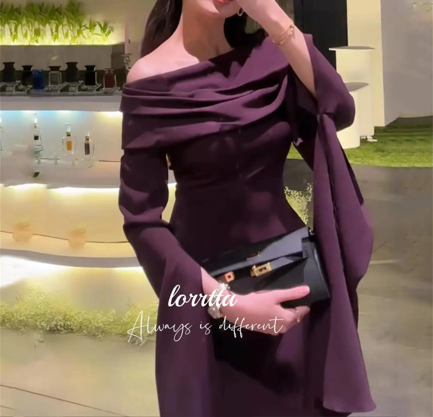 Purple Elegant Dress Evening Wedding Party Dresses for Formal Occasions Luxury Robe De Soiree Femmes Woman Prom Customized