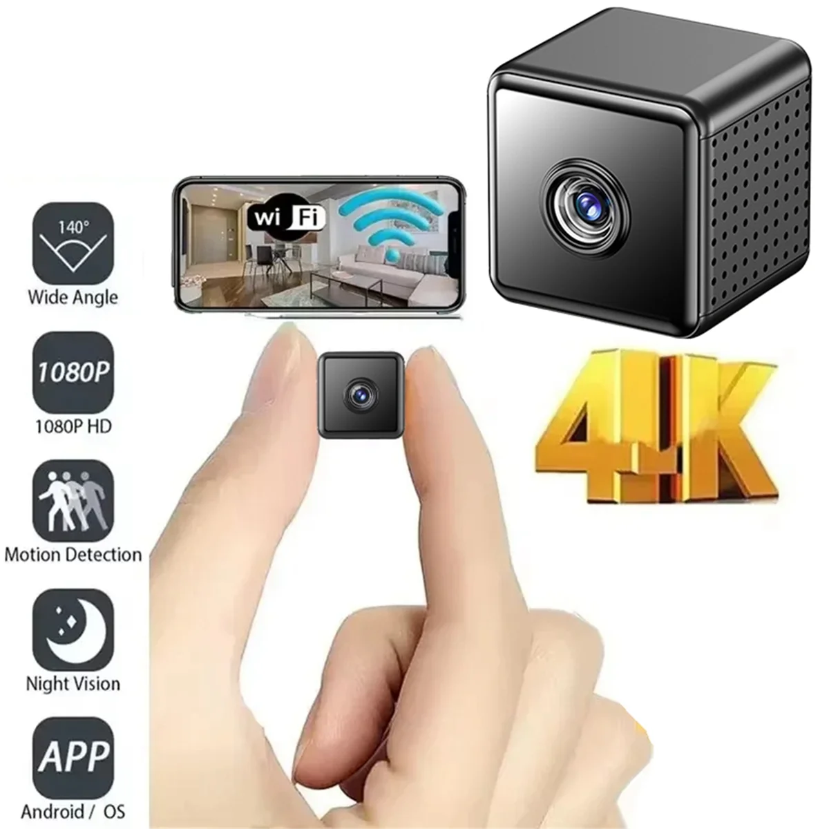 Nov.new HD 1080P X9 Mini Camera Home Wireless Wifi Cameras Outdoor Upgraded Motion Detection Night Vision Camera
