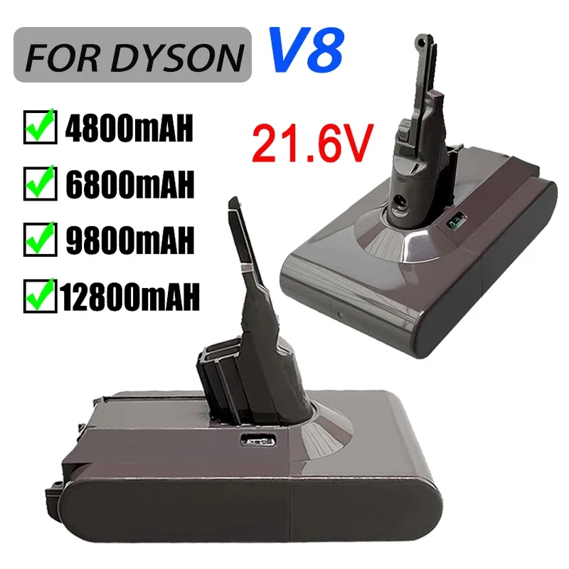 

for Dyson V8 21.6V 4800mAh/6800mAh/9800mAh/12800mAh Replacement Lithium ion Battery Absolute Handheld Vacuum Cleaner SV10