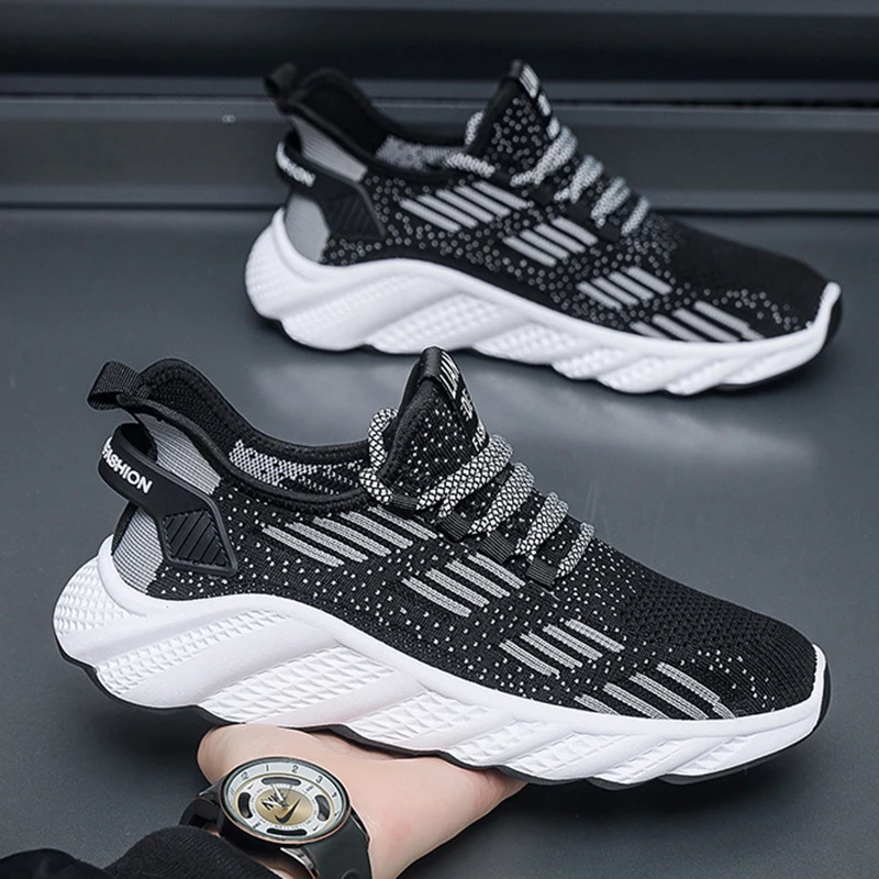 2024 Newest Men Breathable Running Sneakers for Women Low Top Large Size Men's Sports Shoes Mesh Jogging Casual Hollow Shoes