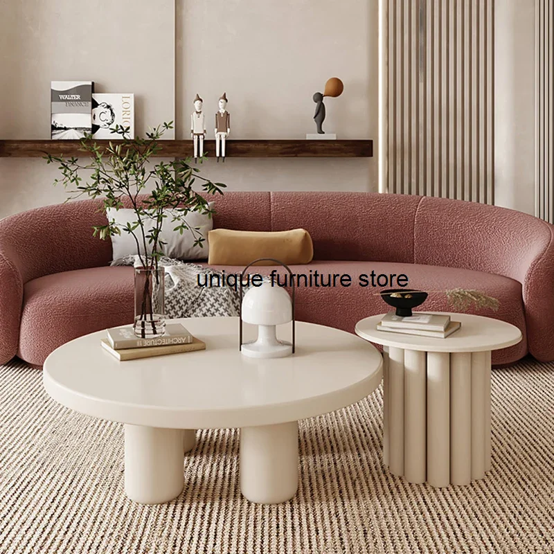 

Minimalist Entryway Coffee Tables Korea Round Breakfast Multipurpose Side Table Large Magazine Stolik Kawowy Home Furniture