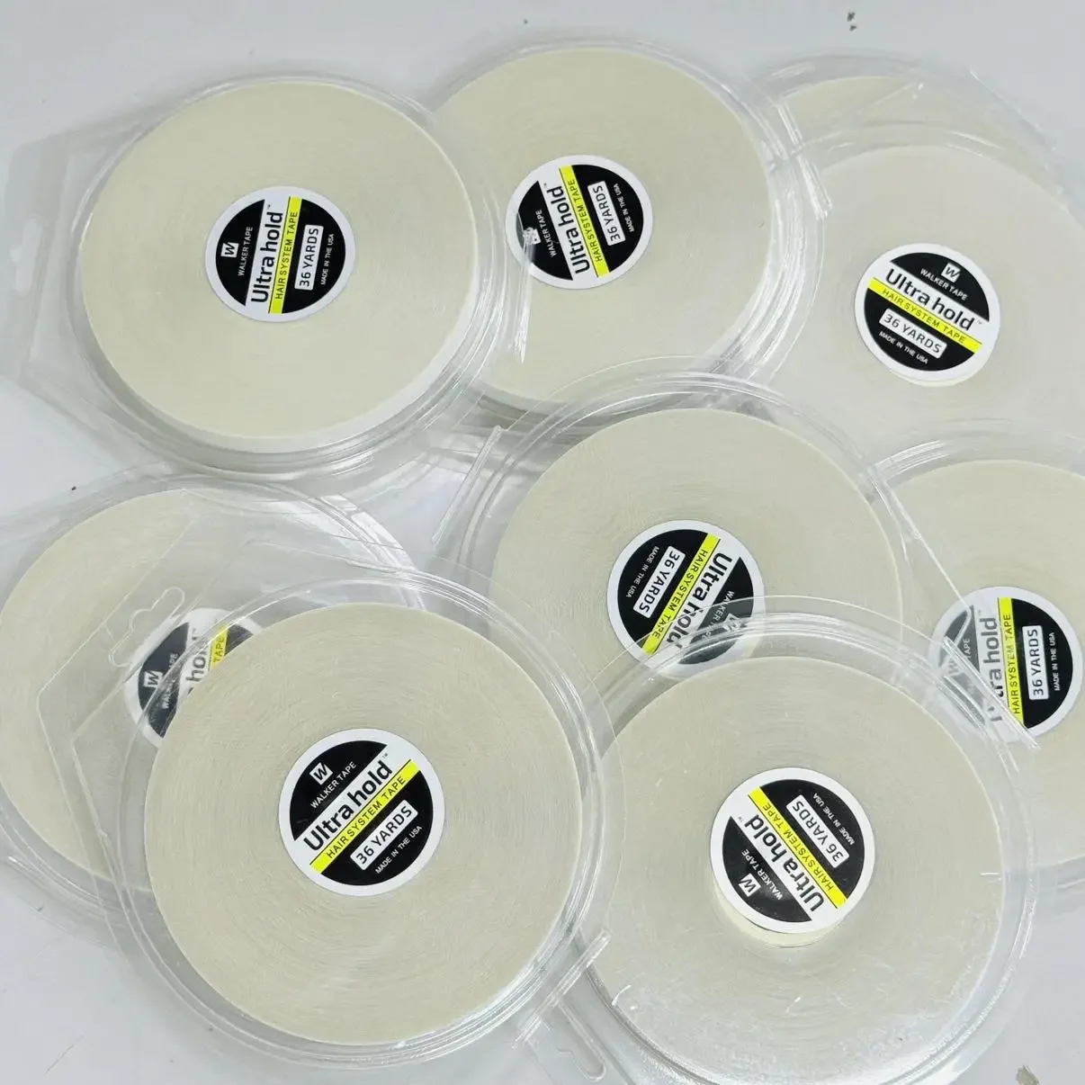 الكل مع صندوق 1 لفة 36 ياردة ووكر الترا عقد نظام الشعر الشريط شريط لاصق على الوجهين لوصلات شعر مستعار الشعر المستعار