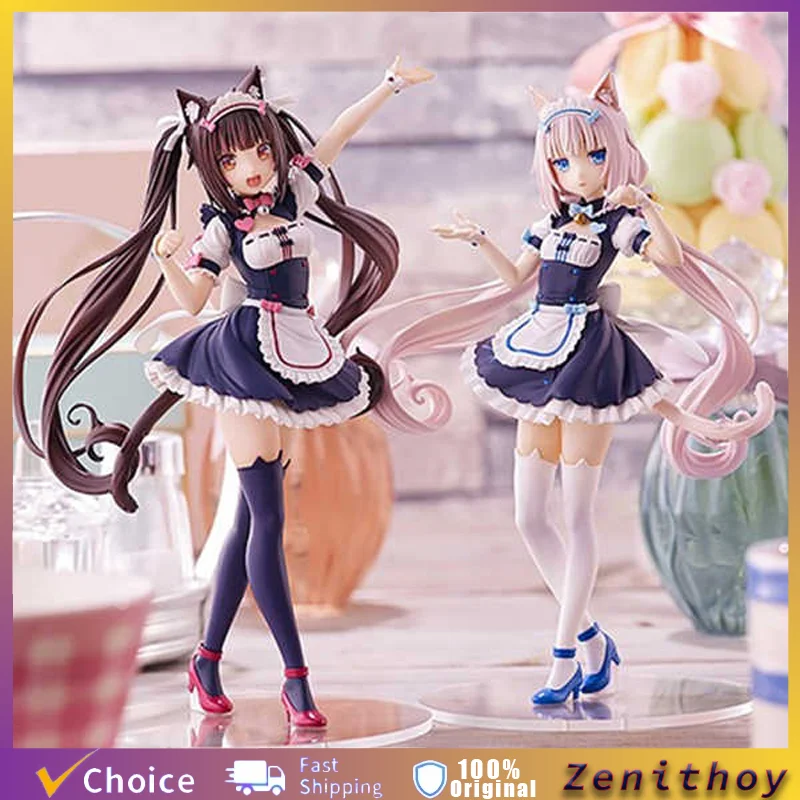 Figurita de la serie Nekopara Chocola y vainilla, modelos de personajes bonitos, adornos de escritorio, juguetes de moda, Kit de modelismo Kawaii, regalos Otaku