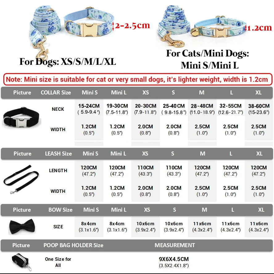 Personalized Pet Collar for Cats Small Medium Large Dogs Lemon Printing Luxury Designer Bow Dog Collar & Leash Set with Poop Bag 2