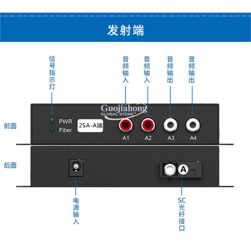 eKL broadcast grade 1 channel 2 4 8 channel single bidirectional audio optical transceiver optical fiber signal