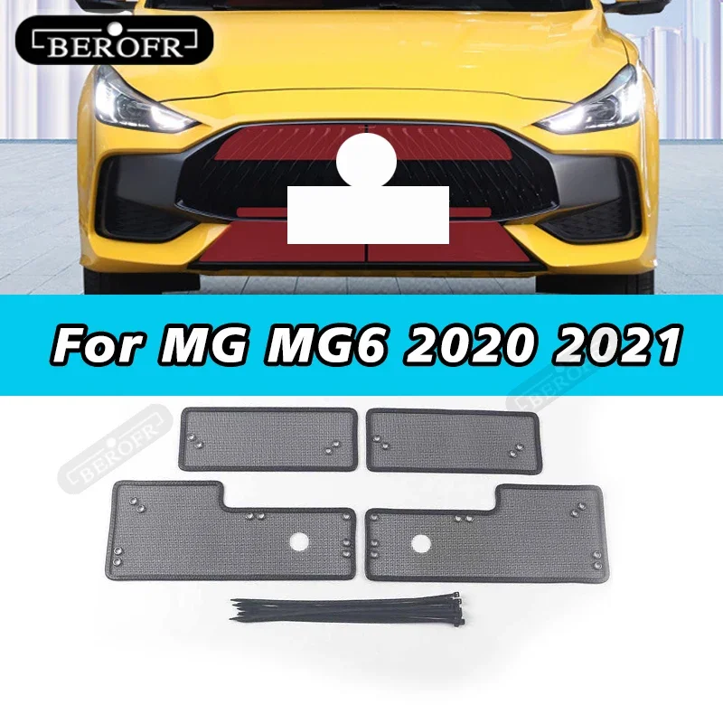 Front Grille Insert Net Insect Screening Mesh Cover Trim for MG MG6 2020 2021 Car Accessories Protection