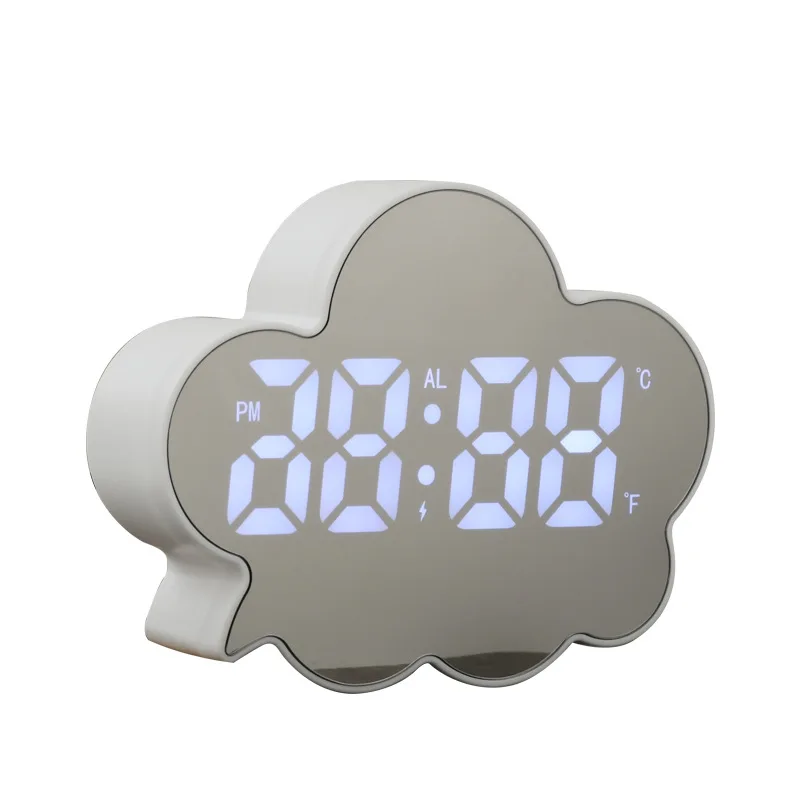 New creative cloud electronic clock, student children's bedside snooze small alarm clock, home decoration voice-activated clock