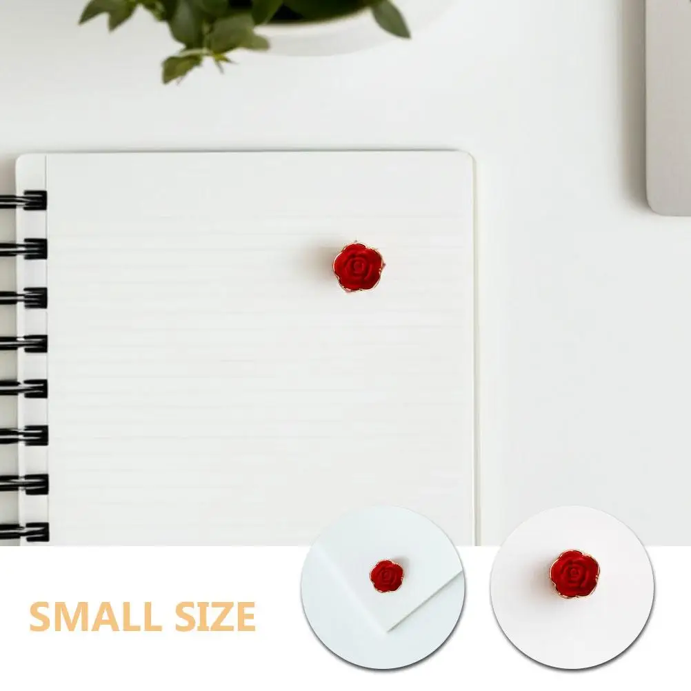 60 Pcs 장미 꽃 압정 빈티지 수지 게시판 사무실 홈 장식 코르크 보드 꽃 모양의 압정에 대 한 푸시 핀