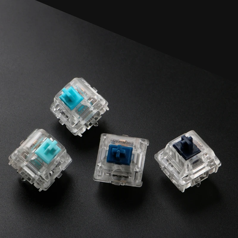 F3KE Zealios Zilent V2 Tactile Switches MX Style 5pins Mute Blue Switch for Mechanical Keyboard Shafts 62g 65g 67g 78g Force