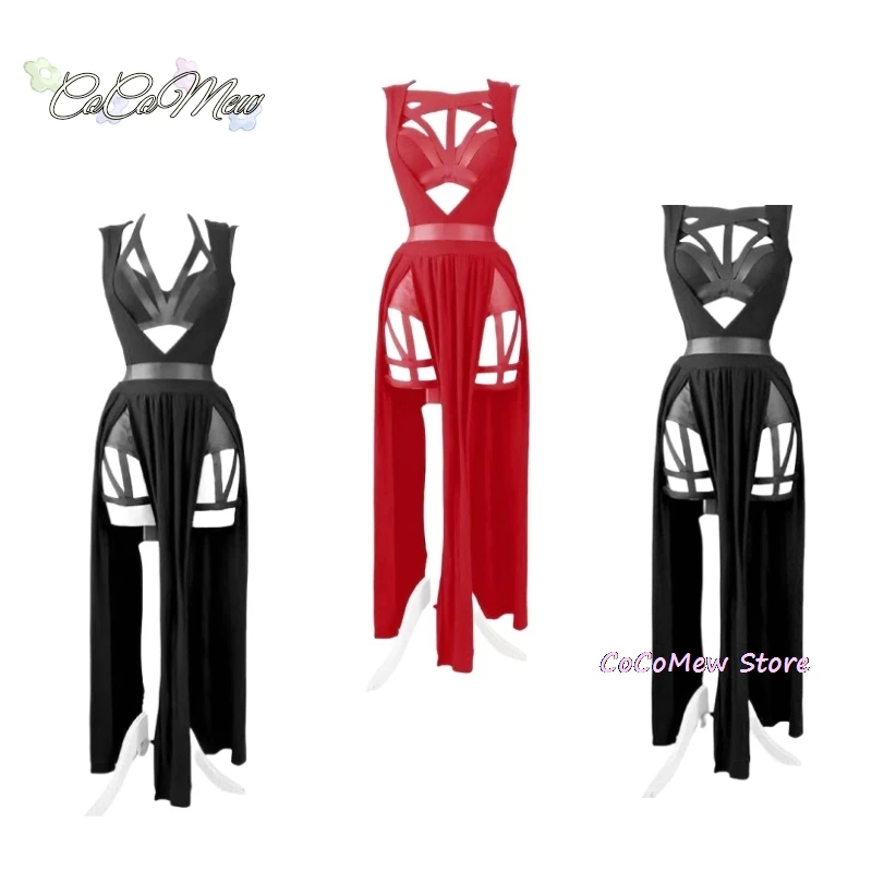 Anime Yor Forger Cosplay Lingerie Nightdress Sleeveless Bandage Vest Hollow Out Sexy High Split Dress Mesh Pajamas Dropship