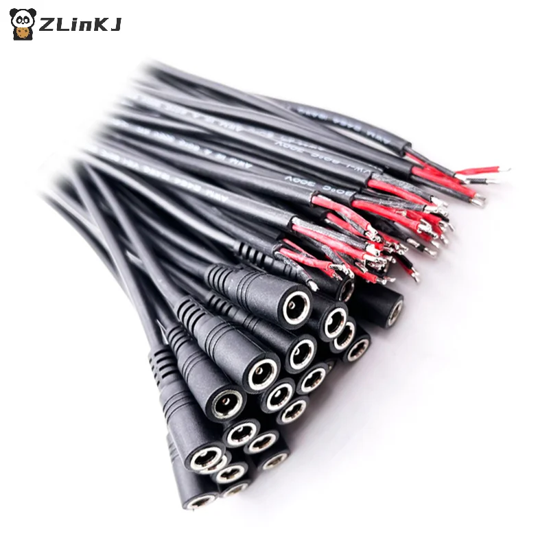 ▶10Pcs 5.5x2.1 Plug DC male or Female Cable Wire Connector For 3528 5050 LED Strip Light