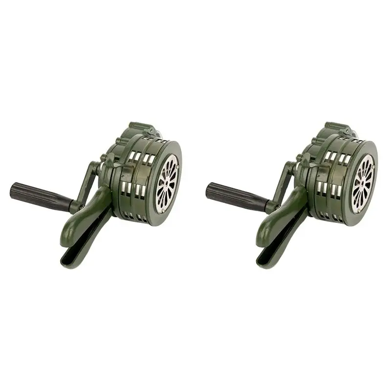 [a51i-digital]2x-emergency-hand-crank-siren-horn-110db-manual-operated-warning-school-shopping-fire-air-raid-safety-alarm-syste