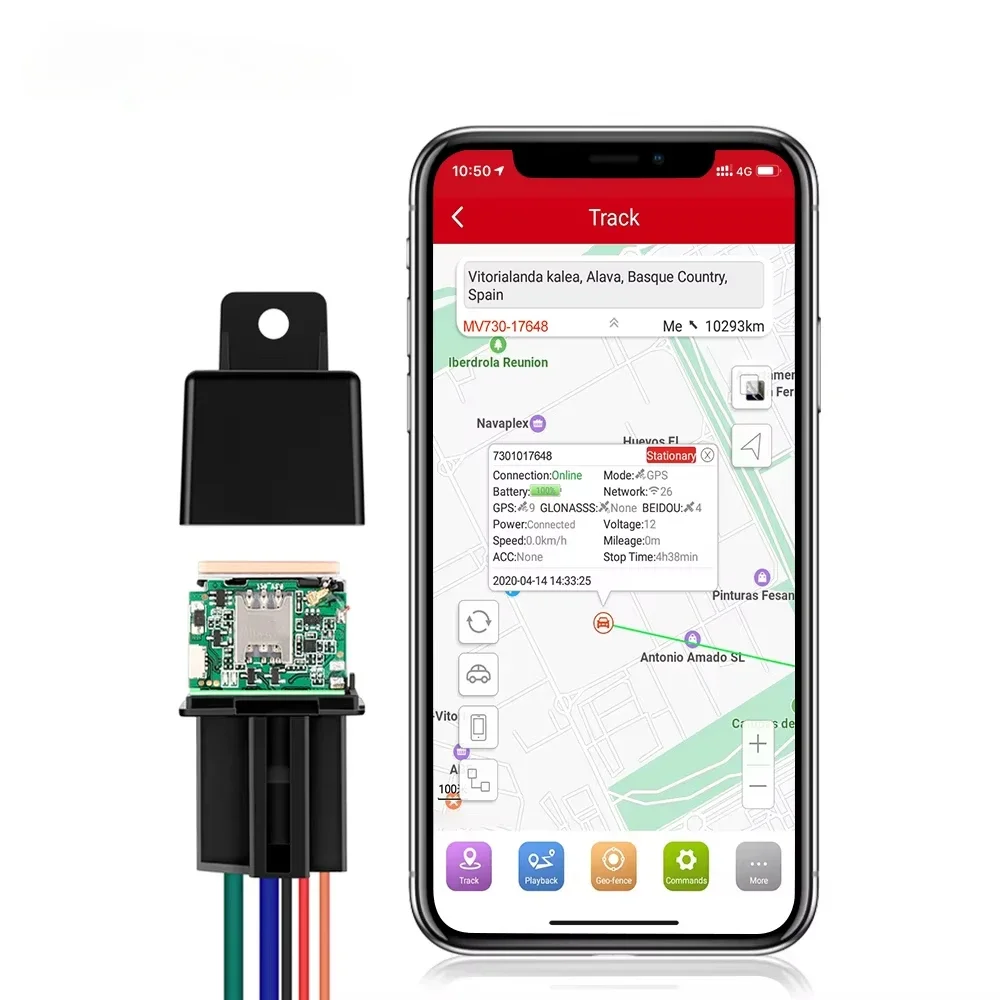 MV730 Gestione della flotta Localizzatore di posizione per moto Mini attrezzatura per sistema globale per auto