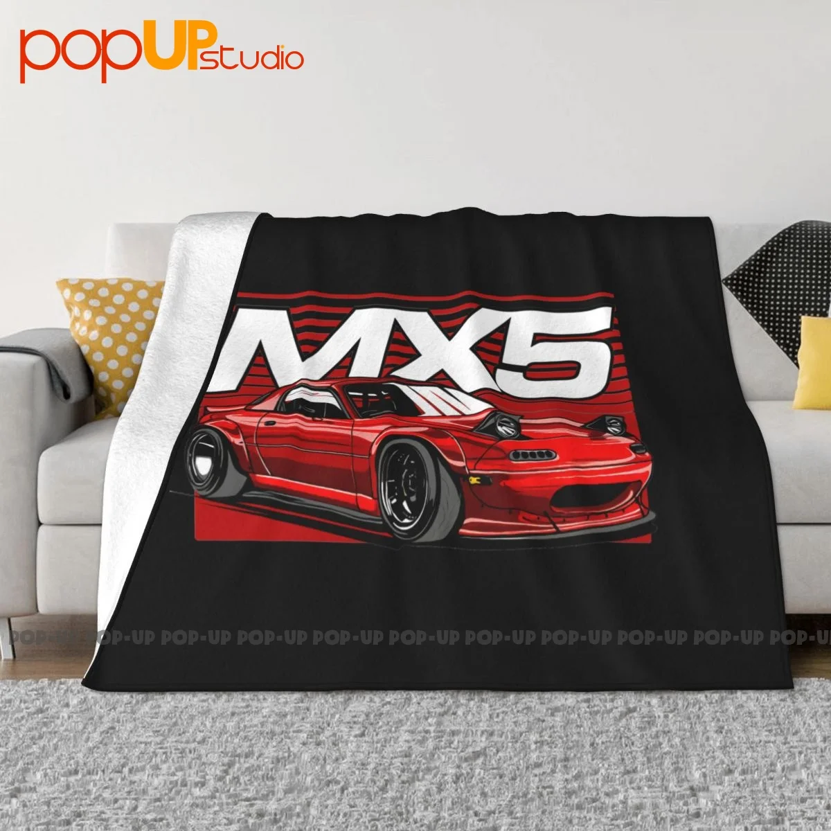 Mazda Mx5 Car Engine Parts Blanket Fluffy Four Seasons Camping Blanket